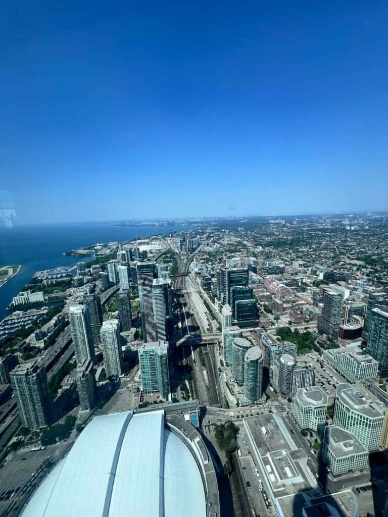 Toronto skyline view from CN Tower - top attraction on CityPASS